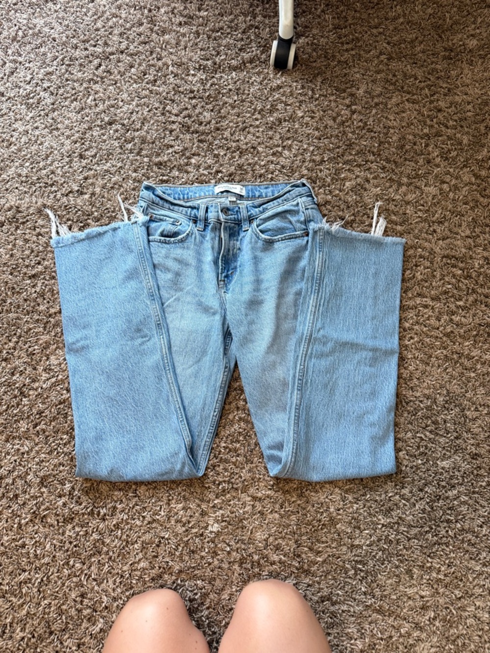 Abercrombie & Fitch Light Blue Straight-Leg Jeans